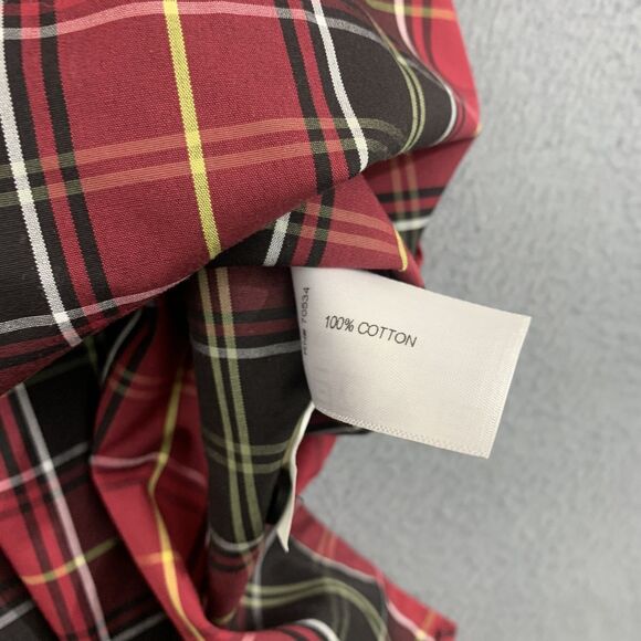 Orvis Shirt Womens 6 Red Black Plaid Long Sleeve Button Up 100% Cotton Pocket - Picture 12 of 16